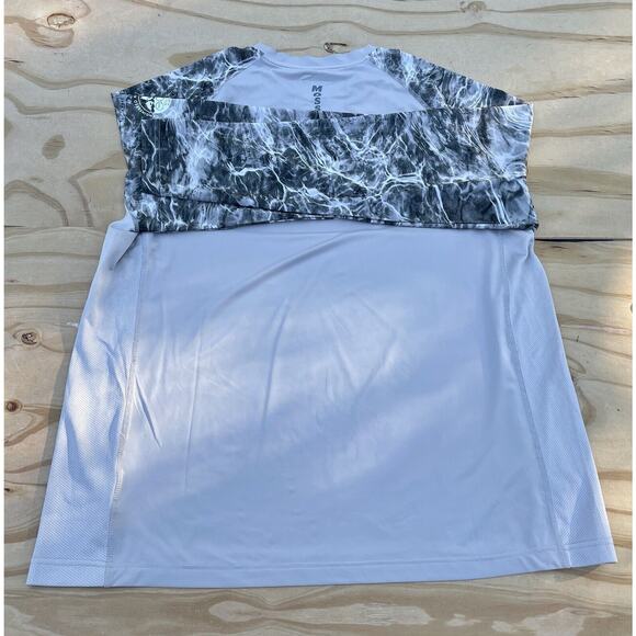 MOSSY OAK Hydro Fishing Shirt Long Sleeve Performance Huk Mens Beige SIZE 2XL‎ - Picture 7 of 7
